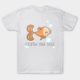 Goldfish yoga style comic draw T-Shirt